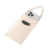 Stone Texture Card Holder Mobile Phone Bag with Short Strap(Pink)
