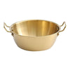 13cm 304 Stainless Steel Thickened Double Ear Soup Bowl Snack Bowl Fried Chicken Bowl(Gold)