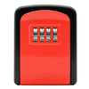 Secure Key Safe Box - Wall Mounted, 4-Digit Combination (Red)