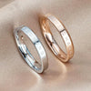 Fashion Simple Narrow BE THECHANGE Ring Electroplated 18k Titanium Steel Couple Ring, Size: 10 US Size(Silver)