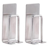 2pcs Household Stainless Steel Sponge Holder Bathroom No-Punch Toothbrush Organizer, Color: Silver