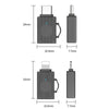 USB to 8 Pin Multifunction Travel Case Shape Apapter(Light Gold)