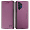 For Samsung Galaxy A13 5G / 4G RC01 Dual-Folded Magnetic Suction RFID Leather Phone Case(Violet)