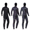 DIVE & SAIL 3mm Split Thick And Keep Warm Long Sleeves Hooded Diving Suit, Size: M(Black)