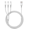 3A 3 in 1 USB to Type-C / 8 Pin / Micro USB Fast Charging Cable, Cable Length: 1.2m