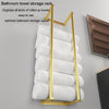 Stainless Steel Bathroom Wall Towel Bar Wall Mounted Towel Storage Rack(Gold)