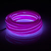 EL Cold Purple Light Waterproof Flat Flexible Car Strip Light with Driver for Car Decoration, Length: 5m(Purple)
