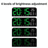 LED Screen Digital Display Desktop Alarm Clock Multifunctional Decoration Wall Clock(Green)
