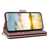 For Samsung Galaxy S23 FE 5G Nine-card Slots Zipper Wallet Bag Leather Phone Case(Rose Gold)
