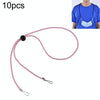 10pcs Mask Anti-lost Adjustable Lanyard and Ear Hook(Pink)