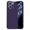 For iPhone 11 Pro Nano Lens Cover Liquid Silicone Phone Case(Dark Purple)
