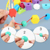 Geometric Shape Matching Building Blocks String Beads Sensory Integration Toys