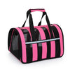 Foldable Breathable Pet Carrier Bag, Large, Rose Red - For Cats & Small Dogs