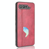 For Asus ROG Phone 5 Shockproof Sewing Cow Pattern Skin PC + PU + TPU Case(Red)
