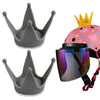2PCS Motorcycle Crown Sucker Helmet Decoration(Gray)