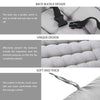 120x50x8cm Home Soft Lounger Cushion Garden Fabric Backrest Rattan Chair Cushion(Claret)