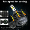 F8 9006 2 PCS 22W 3000LM 6000K Four Side DOB LED Headlight Fog Light Bulbs High Beam Conversion Kit DC 9-32V