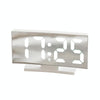 669 Multifunctional LED Curved Screen Desktop Electronic Clock(White Shell White Light)