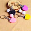 2 PCS Creative Metal table Tennis Keychain Handmade Jewelry Gift Sports Keychain, Specification:22.86.5cm(Red)