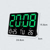 Large Display Led Digital Clock 5 Modes Brightness Adjustable Temperature Mute Electronic Clock(Red Double Color)