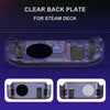 For Steam Deck DEVASO Transparent Thermal Back Case With Bracket Gaming Console Protective Case(Purple)