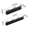 Household Glass Cup Holder Inverted Cup Hanger Bar Free Hole Wall Mounted Drainage Mug Shelf, Color: 4 Position (Black)