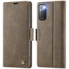 For Samsung Galaxy Note20 AutSpace A11 Side Buckle MagSafe Magnetic RFID Phone Leather Case(Coffee)