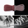 Reflective Shoe laces Round Sneakers ShoeLaces Kids Adult Outdoor Sports Shoelaces, Length:140cm(Dark Red)