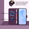 For Samsung Galaxy A56 5G Skin Feel Solid Color Leather Phone Case with Lanyard(Violet)