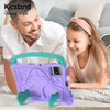 For Samsung Galaxy Tab S7 Boxing Series Kickstand EVA Shockproof Tablet Case with Shoulder Strap(Purple Mint)