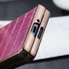 For Samsung Galaxy Z Fold6 5G Electroplated PC Crocodile Pattern Folding Phone Case(Red)