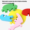 4 PCS / Sets Of Children Early Education Three-Dimensional Wooden Animal Puzzle Toys(Panda + Bear + Rocket + Ship)