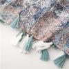 180 X 85cm  Women Cotton And Linen Scarf Retro Splicing Bohemian Printed Silk Shawl SL1909-021