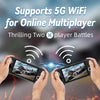 ANBERNIC RG556 Handheld Game Console Android 13 System 5.48-Inch AMOLED Screen WIFI Bluetooth Game Player 128GB+128GB(Transparent Blue)