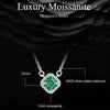 S925 Sterling Silver Moissanite Necklace Platinum Plated Jewelry Pendant(MSN030)