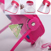 Anti-Saliva Splash Anti-Spitting Anti-Fog Anti-Oil Protective Cap Empty Top Hat Mask Removable Face Shield(Rose Red)