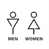19 x 14cm Personalized Restroom Sign WC Sign Toilet Sign,Style: Triangle-Black Separate