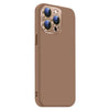 For iPhone 14 Pro Nano Lens Cover Liquid Silicone Phone Case(Desert Gold)