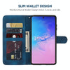 For Samsung Galaxy S10 Lite Skin Feel Geometric Lines Leather Phone Case(Blue)
