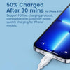 USAMS US-SJ566 Lithe Series 1.2m Type-C to 8 Pin PD 20W Fast Charging Cable with Light(Purple)