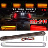 2 PCS 72LEDs Two-color Brake Turn Tail Light(Smoked Shell Red Light + Flowing Yellow Light)