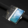 For Samsung Galaxy A36 Colored Drawing Marble Pattern Leather Phone Case(Black Gold Marble)