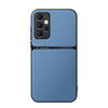 For Samsung Galaxy A52 5G Litchi Leather Magnetic Full Coverage Shockproof Phone Case(Blue)