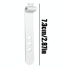 100pcs /Pack 73mm 3-Hole Silicone Cable Tie Wire Winder Organizer(White)
