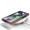 For Samsung Galaxy S23 Ultra 5G Skin Feel Detachable Card Bag Magsafe Phone Case(Brown)