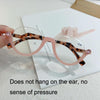 Diamond Studded Cat Eye Presbyopic Glasses Half-frame Fish-filament Glasses Unisex, Degree: +300(Gray Purple)