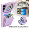 For Samsung Galaxy S25 Ultra 5G Crossbody Lanyard Zipper Wallet Leather Phone Case(Purple)