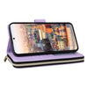 For Samsung Galaxy A24 Nine-card Slots Zipper Wallet Bag Leather Phone Case(Purple)