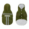Foldable Dog Raincoat XXL Dark Green - Waterproof & Reflective