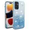 For Samsung Galaxy A15 Gradient Glitter Flower All-inclusive Phone Case(Blue)